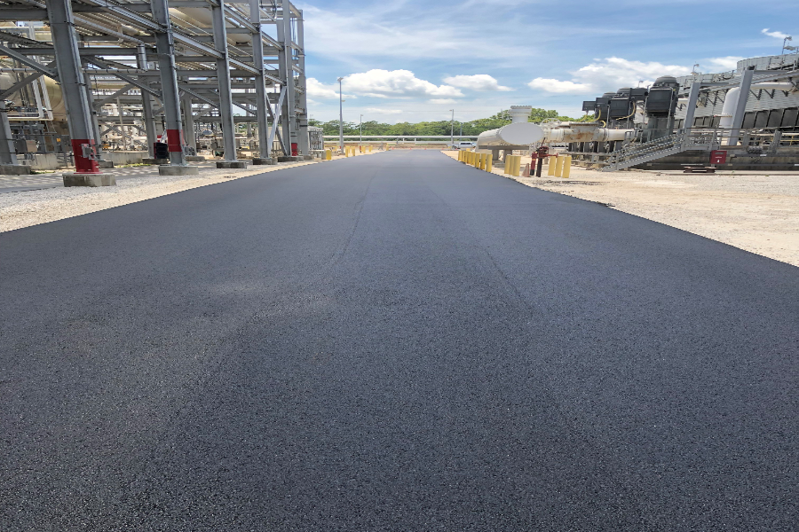 Paving Road Work for Plant